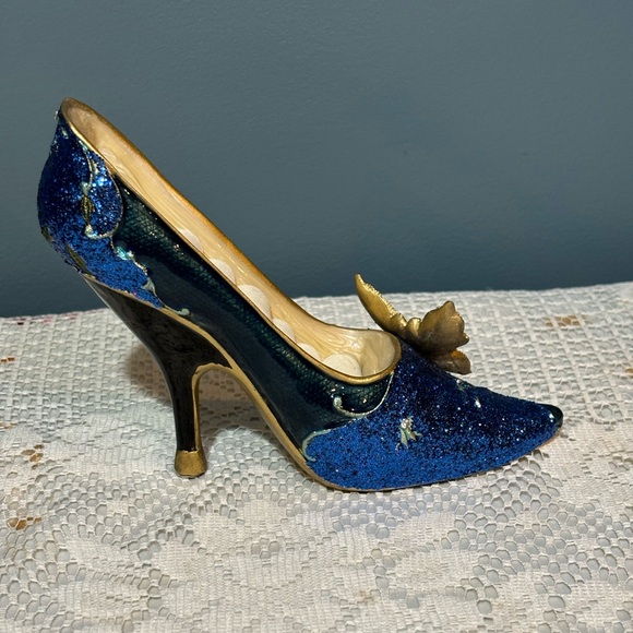 Porcelain Shoe Ring Holder Style No 104.2 Blue - Picture 2 of 7